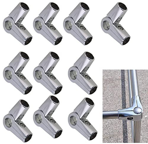 10 X 25MM 4 Way Adjustable Display Rack Clamp Tee Rod Pole Support Bracket Connector Inner Diameter 25mm/0.98 INCH Strong Hold for Rack Rod Drying Rack Scaffold Composite Pipe Fittings Tube