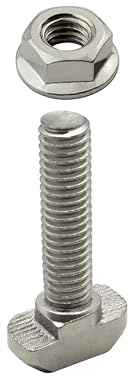 KLAK 30 - Hammerkopfschraube T-Schraube M6 25mm Nut 8 Aluprofil 30-er 1 Stück + Mutter