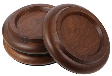 Milisten Untersetzer Living Casters Cups Pads Caster Piano Mat Holz/Slip & Home Tripod Anti Office Holzpolster Räder Hartholz-Grand Mats Raumrutschmöbel schwarz aufrecht nicht anti- für