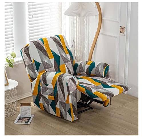 Housse pour Fauteuil Relax Electrique Releveur,Housse de Fauteuil Haute élasticité pour Fauteuil inclinable 4 pièces avec Poches latérales, Housses de Protection Amovibles et lavables ( Color : #21 )