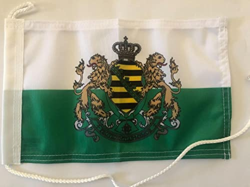 Flagge Sachsen Königreich Fahne 40x60 cm Premiumqualität Bootsflagge Motorradfahne Profiqualität