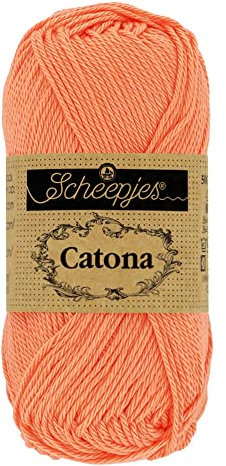 Scheepjes - Scheepjes Catona 410 Rich Coral Yarn - 1x10g