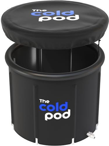 Baño de hielo para exteriores grande con cubierta: bañera de hielo deportiva de 90 cm para recuperación por The Cold Pod, bañera de terapia de agua fría para atletas, Wim Hof, crioterapia, capacidad