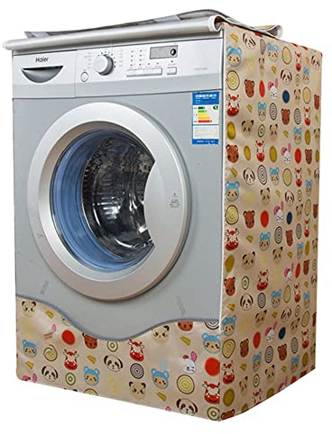 Highdi Washing Machine Cover Waterproof, Washing Machine Covers Indoor with Zipper Sunscreen & Dustproof Washer Protection for Front Load Outdoor Washer and Dryers (Animal world,L-Capacity 7.5-9kg)