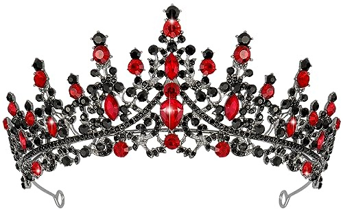 TOBATOBA Hochzeit Kristall Tiaras Geburtstag Kronen für Frauen Königin Krone Stirnband Prinzessin Quinceanera Kopfschmuck für Braut Abschlussball Festzug Party Halloween Kostüm Damen, 2.75 inches