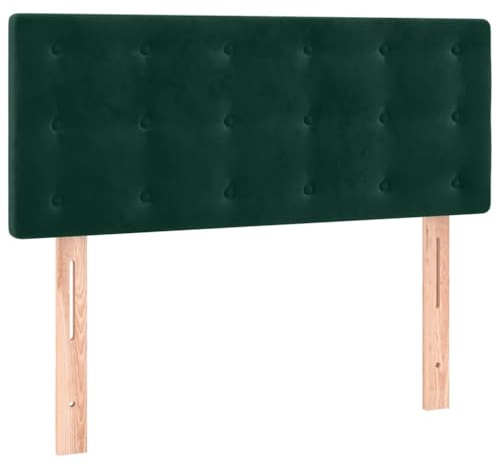 vidaXL Kopfteil für Schlafzimmer, Kopfteil, Bettgestell, gepolstert, Möbel, Dekoration, Zimmer, Haus, Samt, Dunkelgrün, 90 x 5 x 78/88 cm