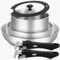 Inqibee Tri-ply Stainless Steel Detachable Handle Pan Set 6 pcs,Compatible with All Stoves,Induction & Oven Safe, Stackable cookware Set Ideal for Small Kitchen storages
