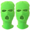 LIGUARD 2er-Pack Skimaske, 3-Loch-Maske zum Skifahren und Reiten, Outdoor-Sport, winddicht und UV-beständig, mehrfarbig optional, Neongrün, EinheitsgröÃŸe