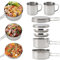 Sanon Camping Cookware Set - 8pcs Cooking Set with Frying Pan, Pots and Pans for Hiking and Picnics