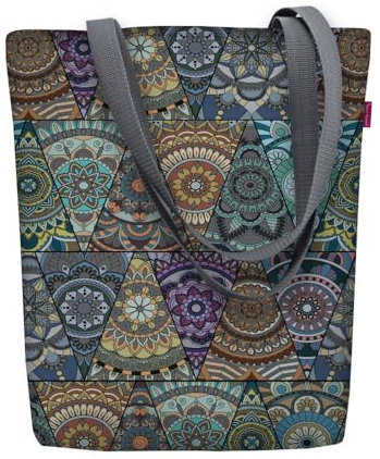 Bertoni Tasche Schultertasche Einkaufstasche Umhängetasche Shopper Tote Bag Handtasche Codura Mit Reißverschluss Sunny 40x36x2 cm Jasmina