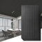 Art3d 6 Stück 3D-Wandpaneele PVC Deckenfliesen Lamellen-Design Innenwanddekoration 120x60 cm (2x4 FT) dekorative abgehängte Deckenplatten Schwarz 4,4 ㎡