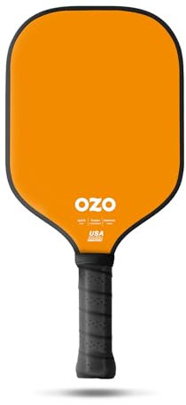 OZO Pickleball - Spark Fusion Essence - Raqueta para Principantes, Híbrida, Aprobada por la USAPA - Superficie de Grafito (Naranja)