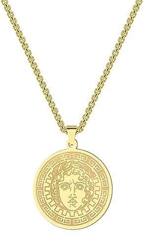 GZHENGZG Herrenhalsketten und Damenschmuck Apollo Der Gott der Sonne Anhänger Halskette für Frauen Antike griechische Mythologie Schmuck Gott König der Sonne Geschenk Geschenk Geschenk