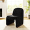 HULALA HOME Sessel, moderner Loungesessel ohne Armlehnen, ergonomischer Polstersessel für Wohnzimmer, Schlafzimmer und Esszimmer, Schwarz