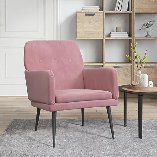 Rantry Poltrona Rosa 62x79x79 cm Velluto Mobili, Poltrona Reclinabile Relax, Sedia da Poltrona Relax Tutto Il Corpo
