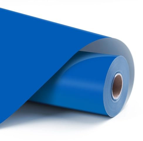 LOKLiK Rouleau Bleu de Vinyle Permanent Adhésif Matte Tissus Vêtement 1 pc 30.5 x 180 cm - Facile à Découper & Transférer, Usage Intérieur/Extérieur