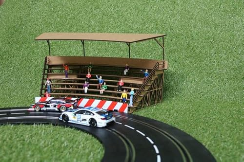 AT-BA Modellbau 220046 Slotcar-Tribüne für die Kurve 1 mit Dach
