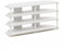 Furinno Econ Easy Assembly 4-Tier Corner TV Stand for TV up to 55-Inch, White/White
