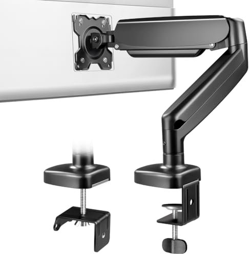 KKTONER Single Monitor Mount 13-32 inch Monitor Arm Adjustable Stand Desk Mount with C-Clamp LCD Computer Monitors Vesa Holds up 8kg