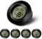 5PCS Mini Termometro Ambiente Interno Digitale, LCD Igrometro Digitale, Monitor di Temperatura e Umidità per casa, asilo nido, incubatrice per chitarra Rettili Serra per auto, Nero