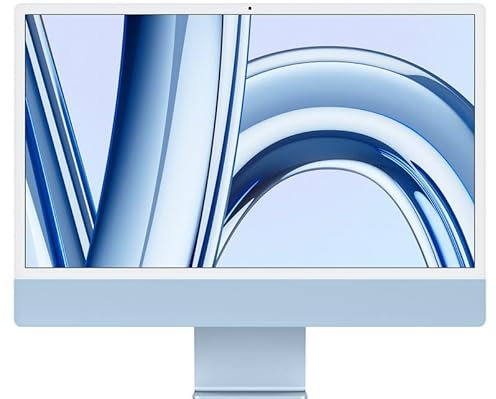 2023 Apple iMac avec Apple M3 Chip avec 8CPU and 10GPU (24-pouces, 8Go RAM, 256Go SSD Stockage, 2 Ports) Bleu (Reconditionné)