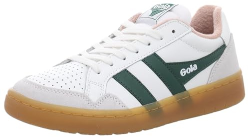 Gola Baskets Eagle '86 pour femme, Blanc/vert persistant/rose/gomme, 6.5