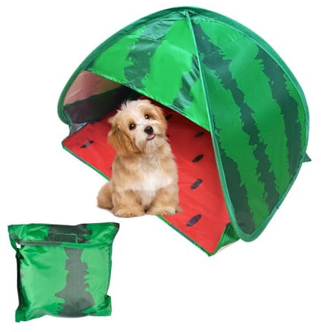 SKIKHN Mini Kopfzelt, Strandmuschel Pop Up, Sonnenschutz Reise Klein für Outdoor Strand, Hundestrandzelt Sonnenschutz, Sonnen-Schutz Reise Klein für Outdoor Strand Sonnenbaden Picknick, Wassermelone