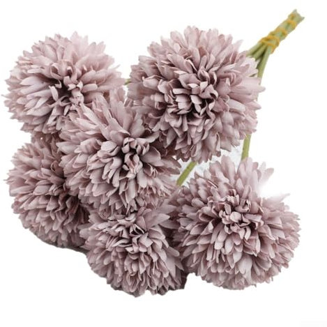 Colorido ramo de crisantemo artificial, sensación realista, impresionante decoración de habitación (morado)