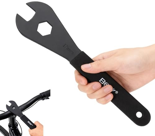 Olivvia Bicycle Wrench, 17mm Pedal Spanner, Cone Open-End Wrench, Durable Carbon Steel Bike Repair Tool, Multifunctional Cycling Tool