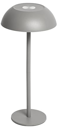 Idena 50155 LED Tischlampe Touch Tango, Grau | dimmbar, Nachttischlampe mit USB-C, für Innen, höhenverstellbar