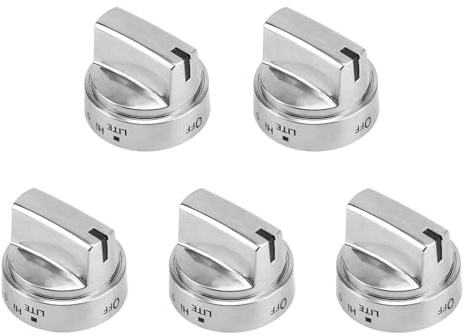 Goktvai 5pcs WB03X24818 Gas Stove Knobs for GE, Premium Gas Stove Knob Replacements Replace PS11729081 AP5989029 WBO3X24818 for Easy to Install