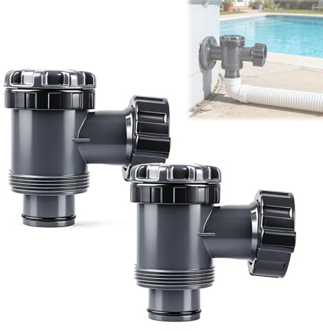 Robinet d'arrêt de piscine 38 mm pour accessoires de piscine Intex et Bestway, valve à piston, raccords de piscine, vanne de sortie d'eau, robinet d'arrêt de piscine, pièces de rechange pour piscine