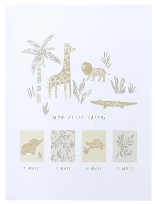 VERTBAUDET Poster zur Geburt, Babylon, Beige, TU