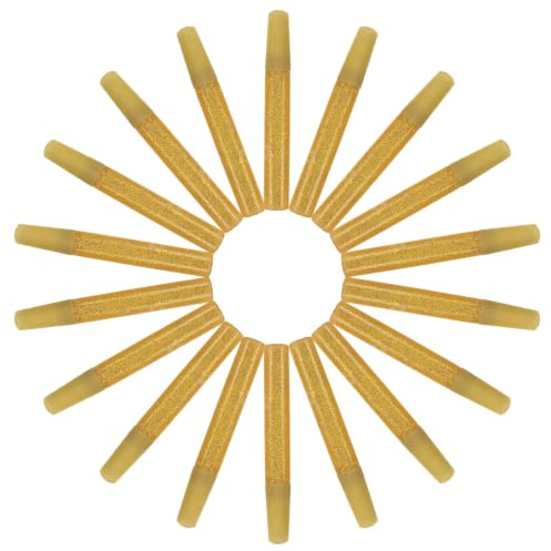CHICAMPERA 50 Penne Colla Glitter Oro per Progetti Artistici di Carta, Colla Glitterata Effetto Brillante e Applicazione Liscia, e Artigianato