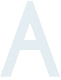 Buchstaben Aufkleber, wetterfest, einzelner Buchstabe A, weiß, 10 cm (100mm) großgeschrieben