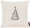 Shirtinstyle Sofakissen, Kissenbezug, Kissenhülle, Motiv Weihnacht Tannenbaum Weihnachtsbaum, Größe 40 x 40cm, Farbe Elfenbein