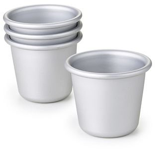 lakeland 4 Dariole Aluminium Moulds – Perfect for English Madeleines Even Heat Distribution