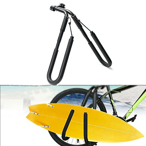 ERSINIAN Surfbrett-Fahrradträger, Leichter Fahrrad-Surfbrettträger aus Aluminium für Sport im Freien, Halterung zum sicheren Transport Ihres Surfbretts auf Ihrem Fahrrad