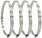 4 Pcs Hose Clips Adjustable 304 Stainless Steel Hose Clamp ø150mm/6 Dunting Clamps for Securing Hoses and Pipes Tube (4pcs 141-165)