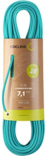 EDELRID Skimmer ECO Dry 7.1MM 70M Blau, Kletterseil, Größe 70 m - Farbe Icemint