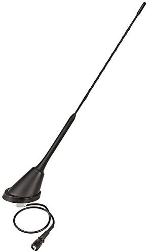 tomzz Audio 1057-004 KFZ Antenne Dachantenne 16V Verstärker Raku 2 II kompatibel mit VW Golf Passat Lupo Polo Anti Noise Stab 40cm 60 Grad