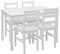 Mendler Esszimmer-Set HWC-F77, Sitzgruppe Esszimmergruppe, Massiv-Holz Landhaus 110cm - weiß