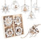 Mocraft Weihnachtsbaumschmuck aus Holz 20 Stücke Weihnachten Anhänger Holz Weihnachtsanhänger Christbaumschmuck Hängen mit Schnur für Weihnachtsdeko Handwerk Weihnachten Verzierung