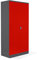 Schrank & Stuhl XXL Werkzeugschrank – Werkstattschrank mit 4 höhenverstellbaren Fachböden, Stahlschrank für Werkzeuge, 195 x 92 x 60 cm (H x B x T), Anthrazit/Rot