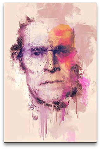Willem Dafoe Porträt Abstrakt Kunst Schauspieler 60x90cm Leinwandbild