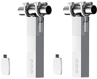 zemismart Smart Curtain Robot Wifi Electric Motor Automatic Curtain Opener Blinds Driver,Motorized Curtain for I-rail,U-rail,Rod Blinds Tuya App/Remote/Timer Control Voice control(Two Set)