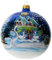 Christbaumkugel aus Glas handbemalt Winterlandschaft,120 mm