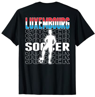 Luxemburg Fußball-Fans Trikot - Luxemburgische Flagge Fußball T-Shirt
