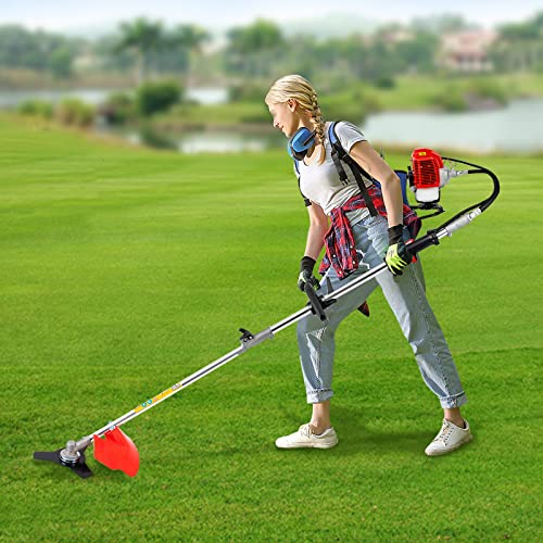 Benzin Rasentrimmer Motorsense Freischneider Trimmer Heckenschere Rasenmäher 4 in 1 52 CC 2-Takt 2.3HP