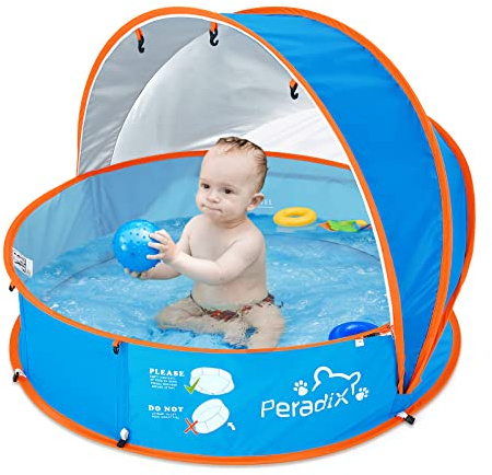 Peradix Paddling Pool for Kids & Pets Infant Ball Pit Tent, Baby Beach Tent